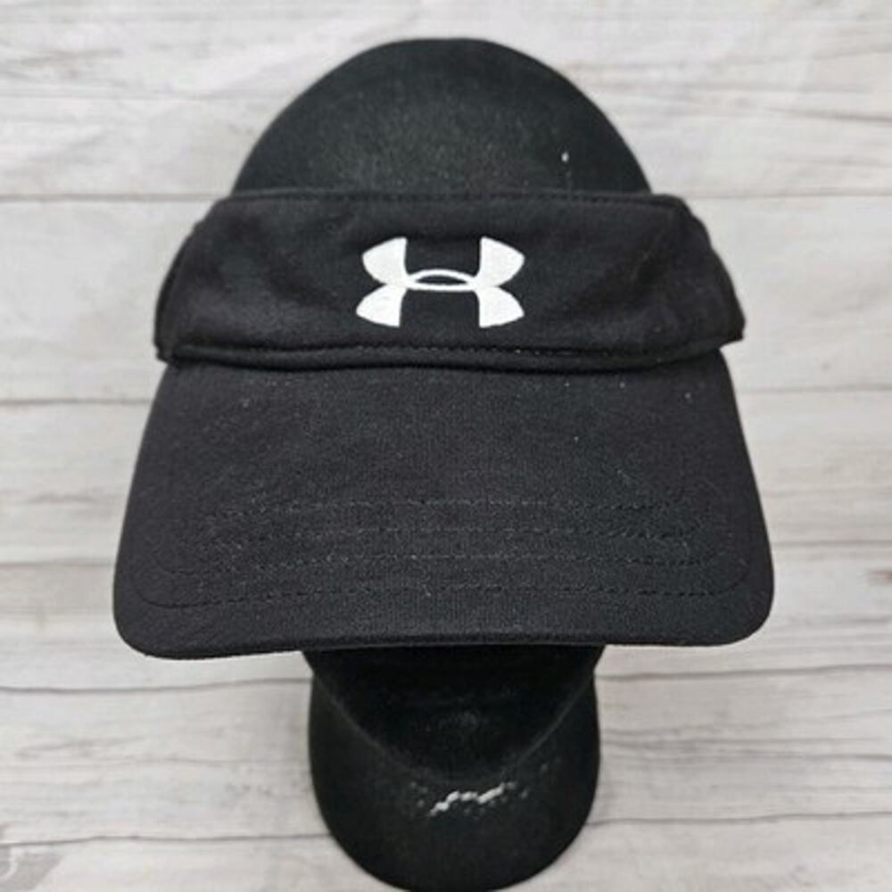 Under Armor Visor Hat Cap Strapback Black Adjustable Golfer Tennis Walk Men OSFA